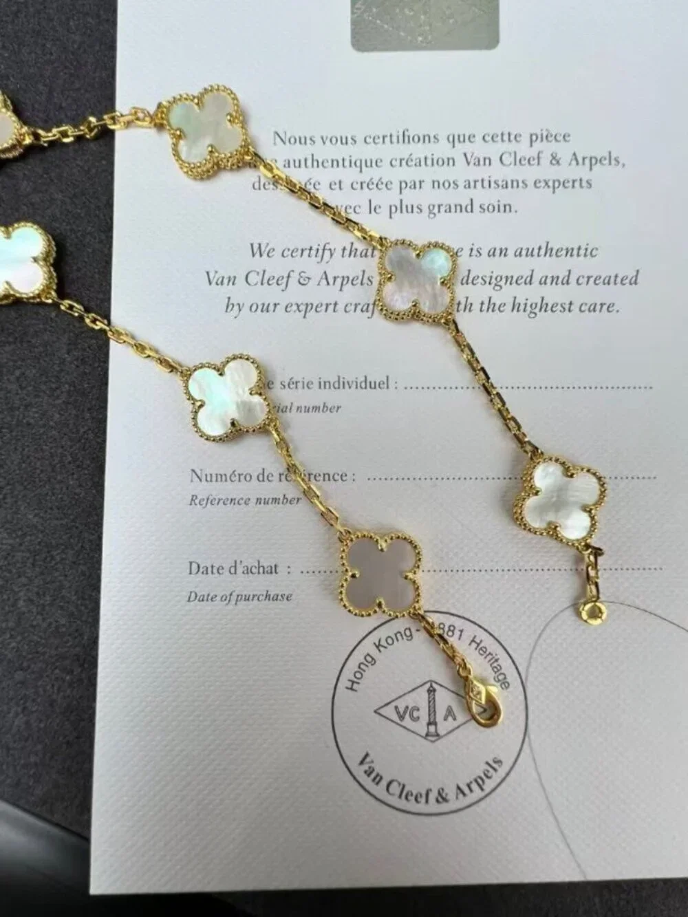 Van Cleef & Arpels Gold Vintage Alhambra necklace, 10 motifs - Picture 8 of 8